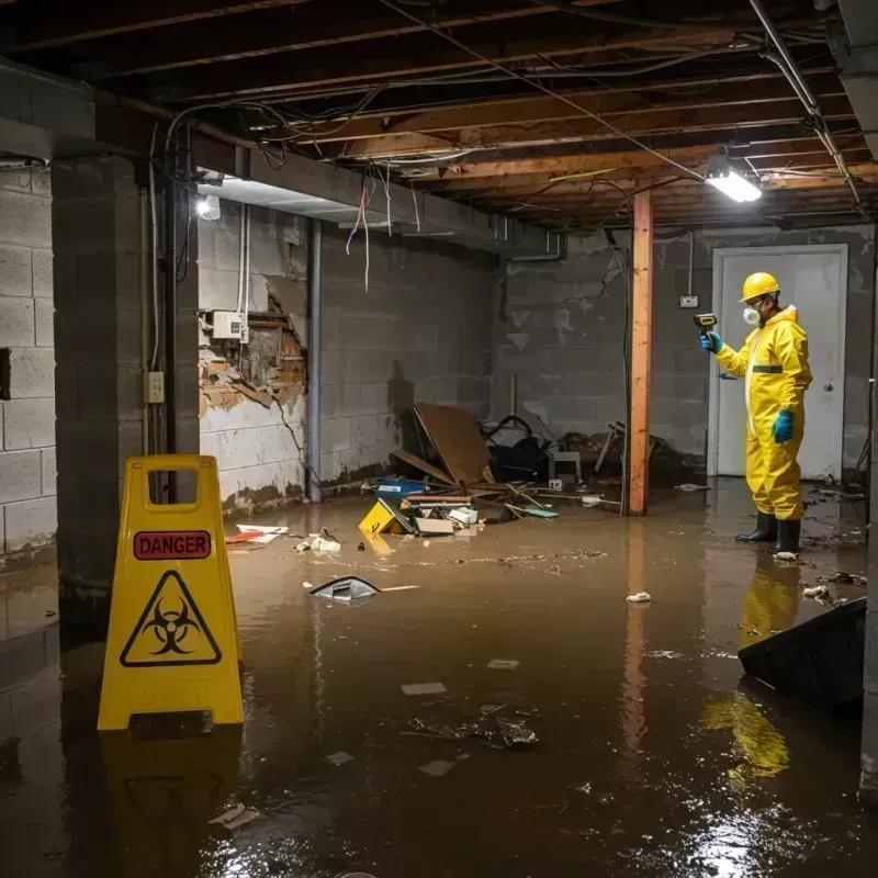 Flooded Basement Electrical Hazard in Woodburn, OR Property